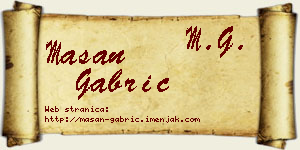 Mašan Gabrić vizit kartica